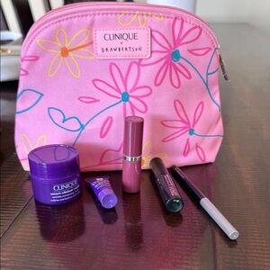 Clinique Makeup Set with Pink Pouch